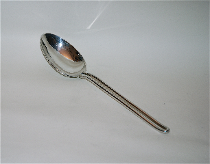 Silver spoon to serve the risotto